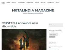 Tablet Screenshot of metalindiamagazine.com